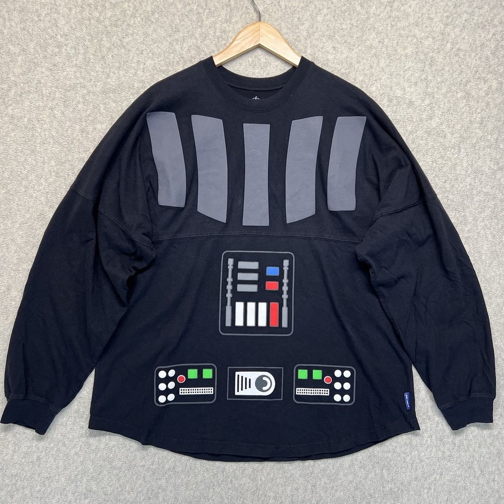 Disney Star Wars Spirit Jersey Darth Vader‎ Long Sleeve Shirt XL Black